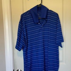 Blue striped Golf Polo